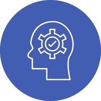Cognitive Line Circle Background Icon vector