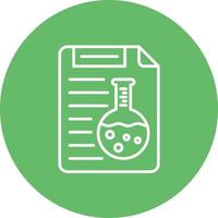 Lab Report Line Circle Background Icon vector