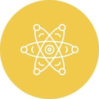 Atom Line Circle Background Icon vector