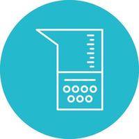 Chemistry Colloid Line Circle Background Icon vector