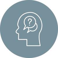 Doubt Line Circle Background Icon vector