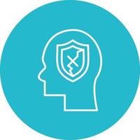 Vulnerability Line Circle Background Icon vector