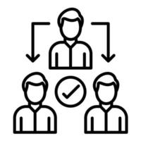 Delegate Line Icon vector