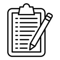 Taking Notes Line Icon vector