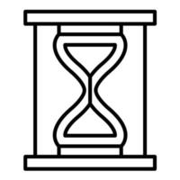 icono de línea de reloj de arena vector