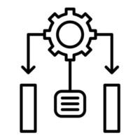 icono de línea de proceso vector