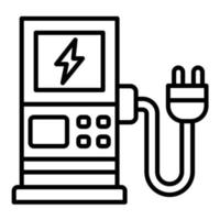 Charging Station Line Icon vector