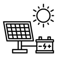 Solar Energy Line Icon vector