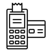 Credit Card Machine Line Icon vector