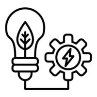 Green Energy Line Icon vector