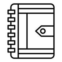 Diary Line Icon vector