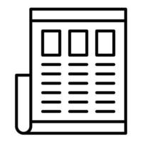 News Column Line Icon vector