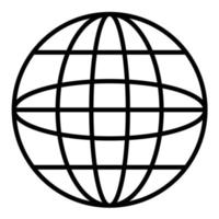 Globe Line Icon vector