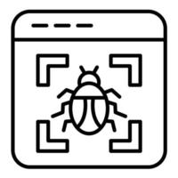 Virus Detection Line Icon vector