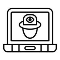 Spyware Line Icon vector