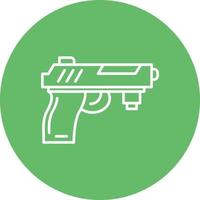 Army Gun Line Icon vector