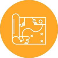 Army Map Line Icon vector