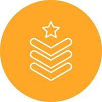 Army Chevron Line Icon vector