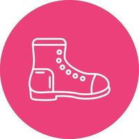 Army Boots Line Icon vector