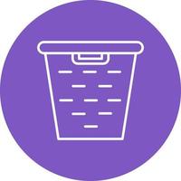 Clothes Basket Line Icon vector