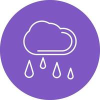 Rainy Clouds Line Icon vector