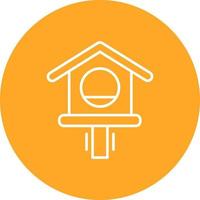 Birds House Line Icon vector