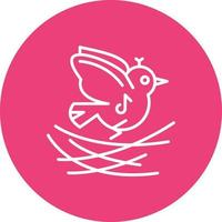 Brids in Nest Line Icon vector