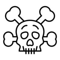 Skull Line Icon vector