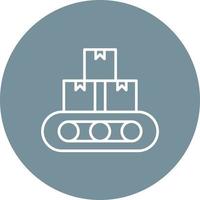 Sorting Machine Line Icon vector