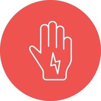 Wired Gloves Line Icon vector