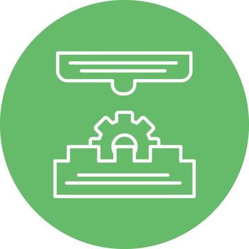 Engineering Printer Line Icon vector