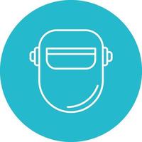 Welding Mask Line Icon vector