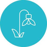 Snowdrop Line Icon vector