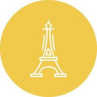 Eiffel Tower Line Icon vector