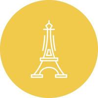 icono de la línea de la torre eiffel vector