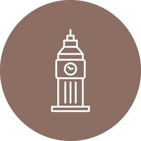 Big Ben Line Icon vector