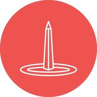 icono de la línea del obelisco de buenos aires vector