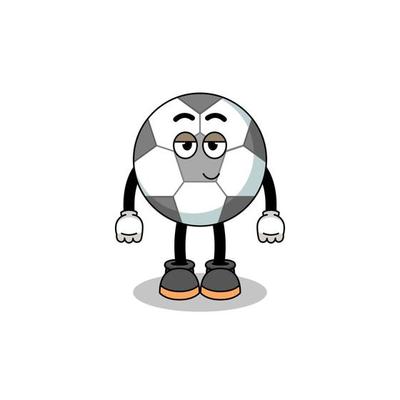soccer ball cartoon couple with shy pose