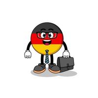 mascota de la bandera de alemania como hombre de negocios vector