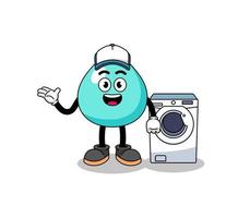 water illustration as a laundry man vector