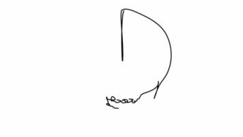 single line human organ design silhouette abstract human skull isolated hand drawn illustration video