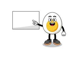 boiled egg illustration doing a presentation vector