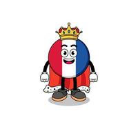 Mascot Illustration of france flag king