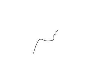 fortlaufende Strichzeichnung der trendigen minimalistischen Illustration des Kusses, eine Linie paar abstrakte Zeichnung Liebe minimalistische Grenzzeichnung video
