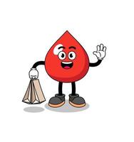 Cartoon of blood shopping vector