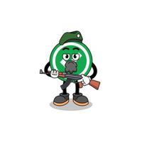 Character cartoon of check mark as a special force vector