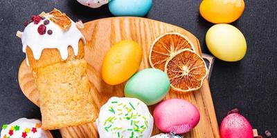 Easter cake holiday sweet pastrie dessert holiday orthodox christians easter treat photo