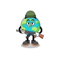 Cartoon of earth soldier vector