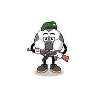 Character cartoon of soccer ball as a special force vector