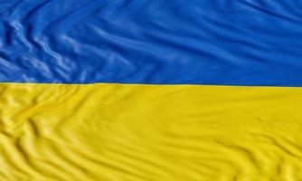 Flag Ukraine. 3D work and 3D illustration photo